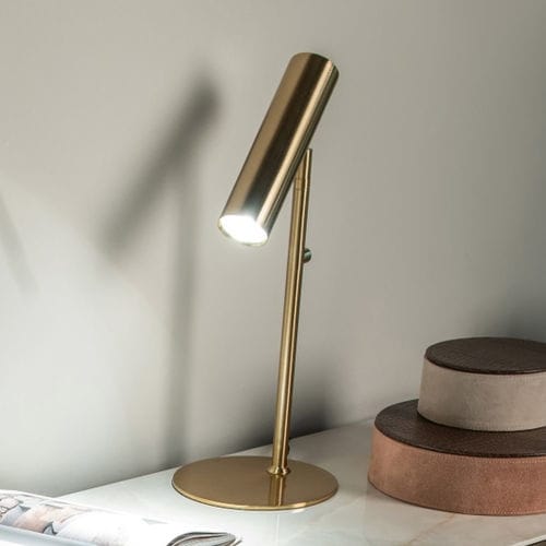 Tischlampe - GIANNI - EUROFASHION HOMETEXTILES & CONCEPTS - Metall / modern / mit Kabel