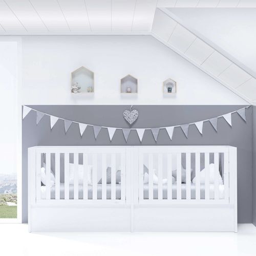 Erweiterbares Babybett - DUPLO - ALONDRA - Doppelbett / modern / Holz