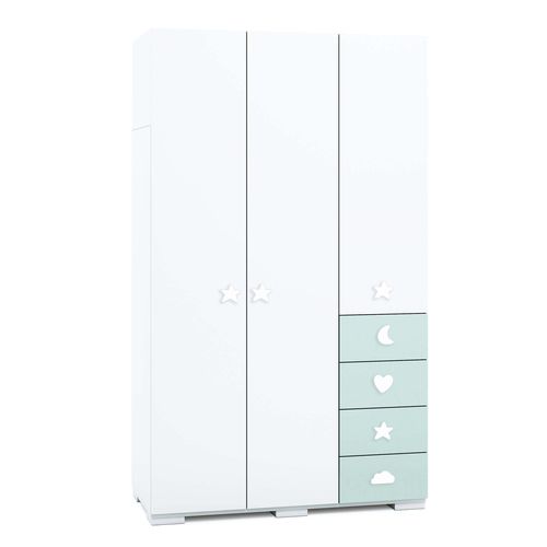 Moderner Kleiderschrank - Bubble large - ALONDRA - lackiertes Holz / mit Schwingtür / mit Schublade