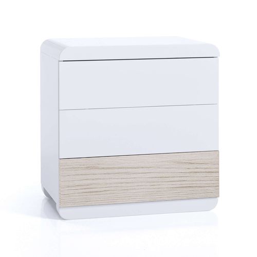 Moderner Nachttisch - QM417 - ALONDRA - lackiertes MDF / melaminbeschichtet / rechteckig