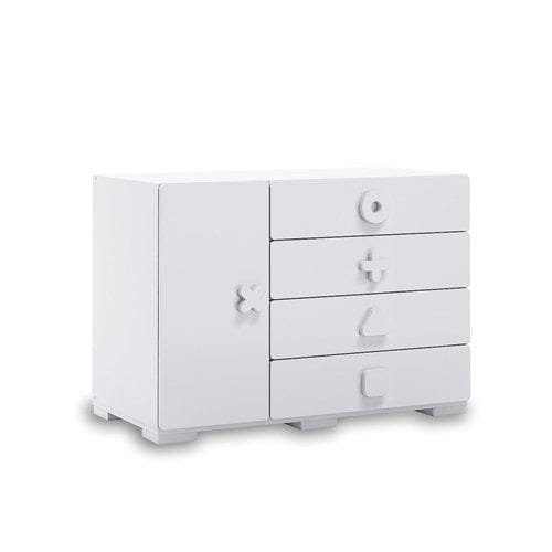 Moderne Kommode - Maths - ALONDRA - Holz / rechteckig / 4 Schubladen