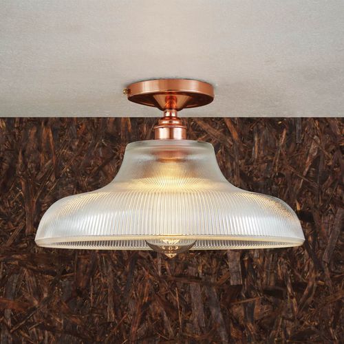 Industriestil-Deckenleuchte - MONO  - Mullan Lighting - rund / Glas / Messing
