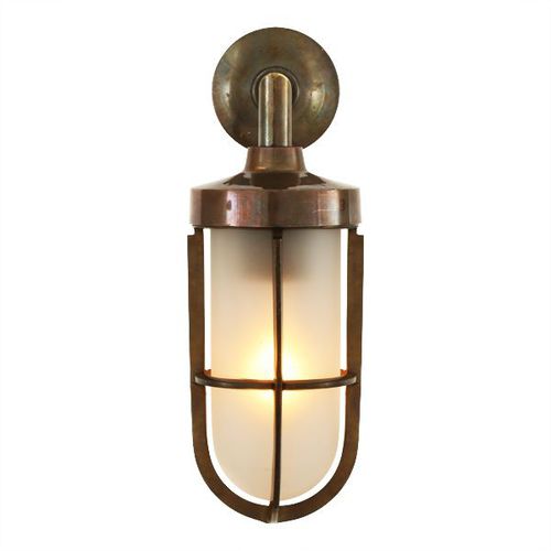 Industriestil-Wandleuchte - CLADACH  - Mullan Lighting - für Außenbereich / Messing / Glas