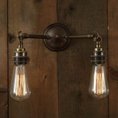 Industriestil-Wandleuchte - ARRIGO  - Mullan Lighting - für den Innenraum / Messing / mit starrem Arm