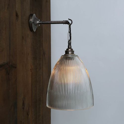 Industriestil-Wandleuchte - FEND PRISMATIC  - Mullan Lighting - für den Innenraum / Messing / Glas