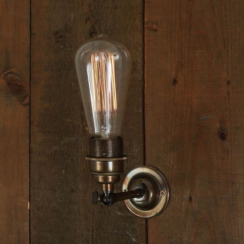 Industriestil-Wandleuchte - LOME  - Mullan Lighting - für den Innenraum / Messing / regelbar