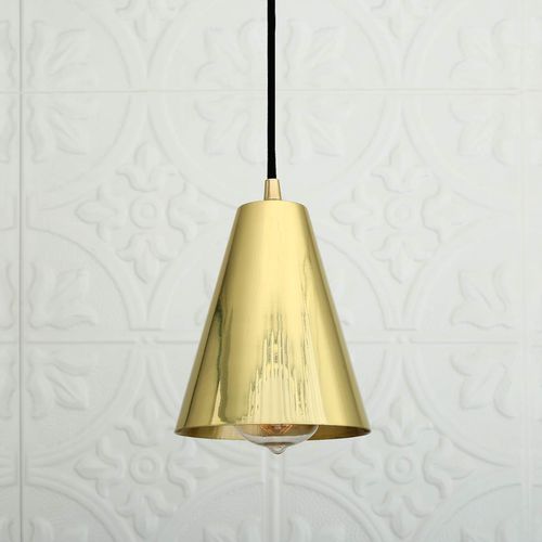 Hängelampe - MOYA  - Mullan Lighting - poliertes Messing / modern / mit Kabel