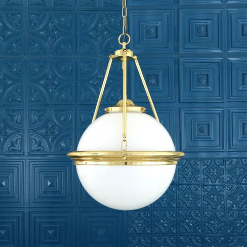 Klassischer Kronleuchter - ARDEE  - Mullan Lighting - Glas / poliertes Messing / 1 Glühbirne