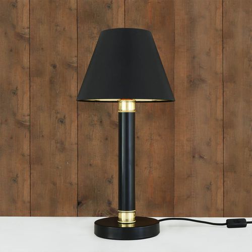 Tischlampe - KANGOS  - Mullan Lighting - Messing / Stoff / modern