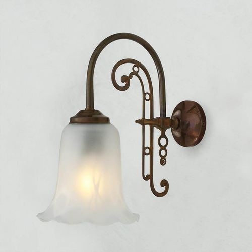 Klassische Wandleuchte - MEDAN - Mullan Lighting - für den Innenraum / poliertes Messing / Glas