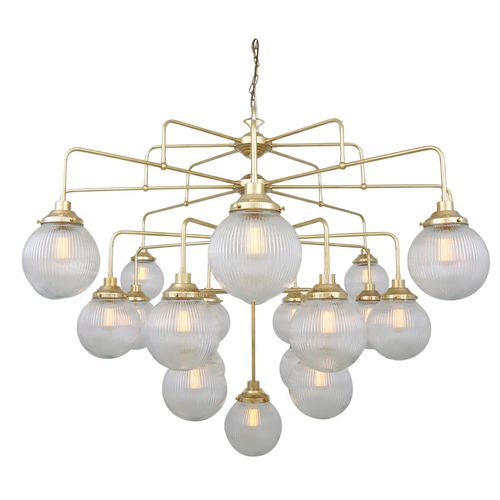 Moderner Kronleuchter - ROME MID-CENTURY - Mullan Lighting - Glas / Messing / mit Kugeln