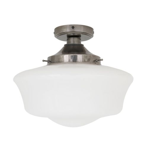 Klassische Deckenleuchte - ANATH  - Mullan Lighting - Opalglas / poliertes Messing / LED