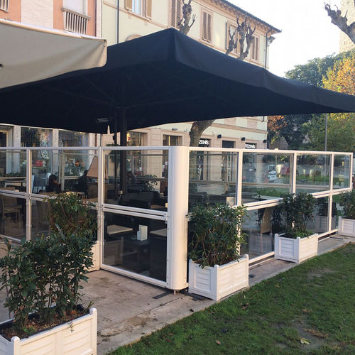 Glas-Windschutzwand - OASIDEHOR® TAORMINA - STAR PROGETTI - für Gewerbegebrauch