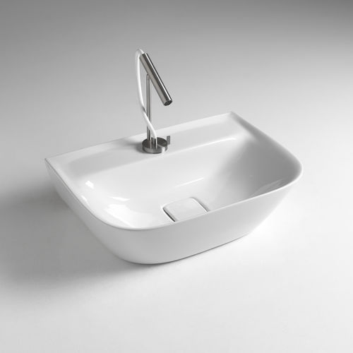 Aufsatzwaschbecken - BACK SOUL 650  - BLEU PROVENCE - Keramik / rechteckig / modern