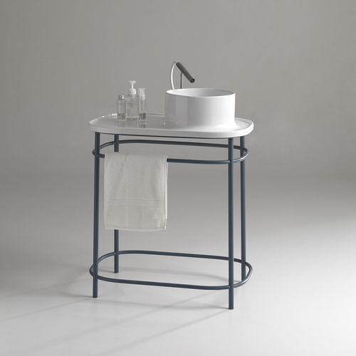 Waschbecken-Unterbau / Metall - UP 700 WITH STAND - BLEU PROVENCE - Keramik
