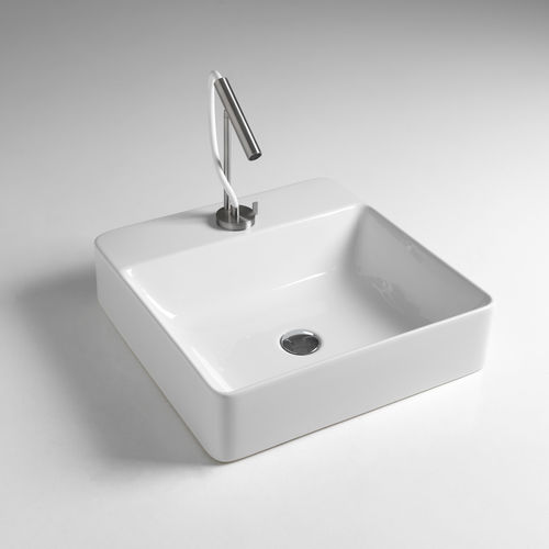 Aufsatzwaschbecken - BACK SLIDE 500 - BACK SLIDE 600 - BLEU PROVENCE - Keramik / quadratisch / modern