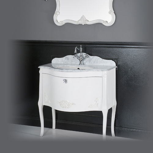 Wandhängender Waschtisch-Unterschrank - ANIS - BLEU PROVENCE - MDF / Stil / mit Spiegel