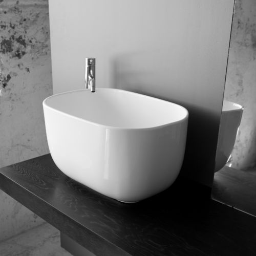 Aufsatzwaschbecken - BOWL: 1  - BLEU PROVENCE - Keramik / oval / modern