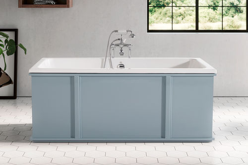 Freistehende Badewanne - INDUSTRIAL - BLEU PROVENCE - Gusseisen / emailliertes Metall / weiß