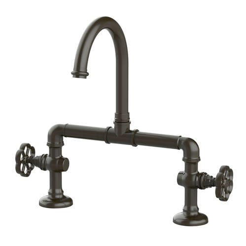 Aufsatz-Zweigriffmischer - RK09RAL - BLEU PROVENCE - Messing / für Küche / 2-Loch