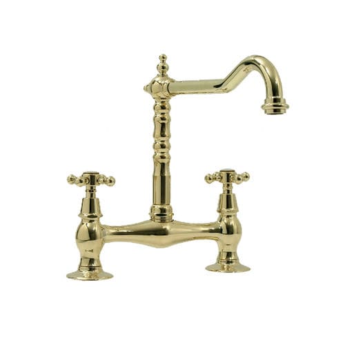 Aufsatz-Zweigriffmischer - RL12 - BLEU PROVENCE - Messing / für Küche / 2-Loch