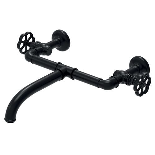 Wandmontierter Zweigriffmischer - RK13RAL - BLEU PROVENCE - Messing / für Küche / 2-Loch