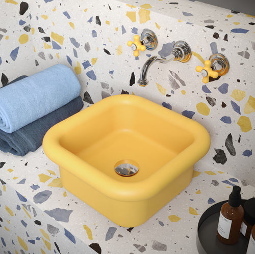 Aufsatzwaschbecken - TC2LA40 - BLEU PROVENCE - Keramik / individuell gestaltbar / Mattfinish