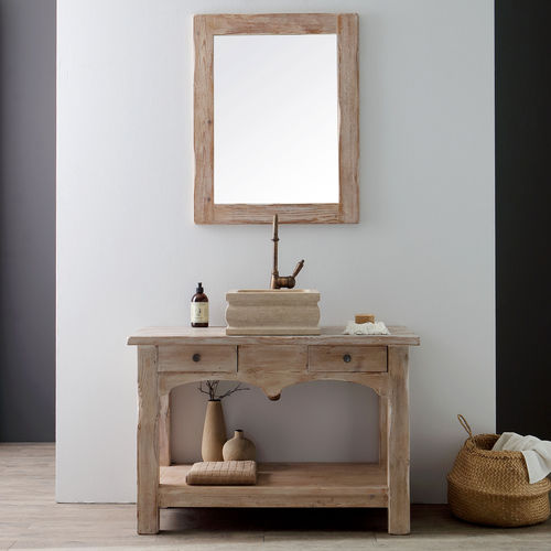 Freistehender Waschtisch-Unterschrank - VINTAGE - BLEU PROVENCE - Holz / klassisch / ohne Tür
