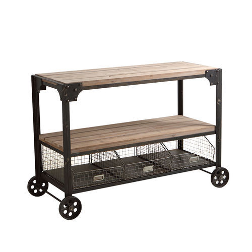 Freistehender Waschtisch-Unterschrank - MBMETRO1 - BLEU PROVENCE - Holz / Metall / klassisch
