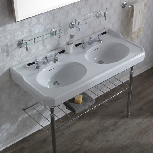Waschbecken auf Füßen - BP7120 - BLEU PROVENCE - Keramik / doppelt / rechteckig