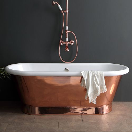 Ovale Badewanne - ELEGANCE - BLEU PROVENCE - freistehend / für Wohnungen / zur beruflichen Nutzung