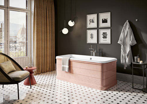 Freistehende Badewanne - GINGER - BLEU PROVENCE - für Wohnungen / zur beruflichen Nutzung / Gusseisen