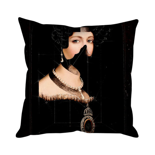 Quadratisches Kissen - CELIA - Mineheart - Motiv / Baumwolle