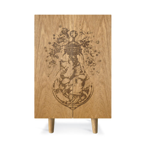 Barschrank für Hotelzimmer - ORNITHOLOGICAL SKETCH - Mineheart - modern / Eiche