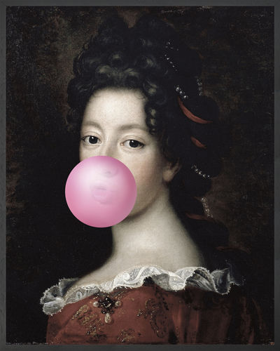 Leinwanddruck - BUBBLEGUM PORTRAIT -1 - Mineheart - großformatig / Portrait