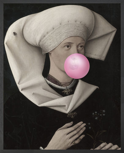 Leinwanddruck - BUBBLEGUM PORTRAIT -2 - Mineheart - großformatig / Portrait