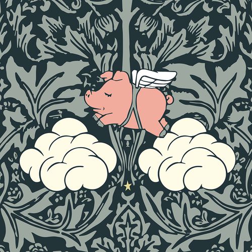 Stil-Tapete - MORRIS DREAM - CLASSIC DARK GREEN WITH COLOURS - Mineheart - Vlies / Blumen / Naturmotiv
