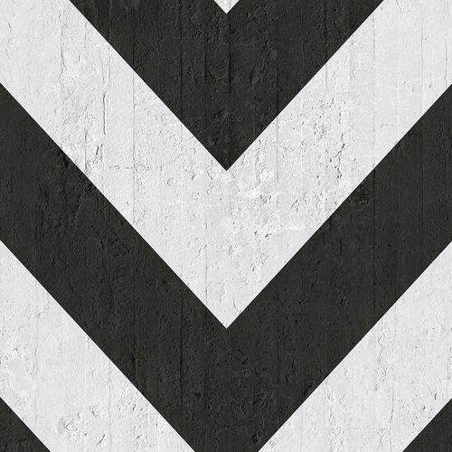 Moderne Tapete - BLACK OPTICAL STRIPES - Mineheart - Vlies / Streifenmuster / weiß