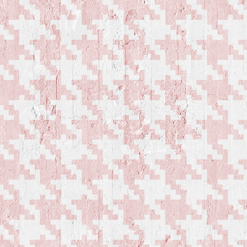 Moderne Tapete - PINK PIED DE POULE - Mineheart - Vlies / Motiv / Stoffoptik