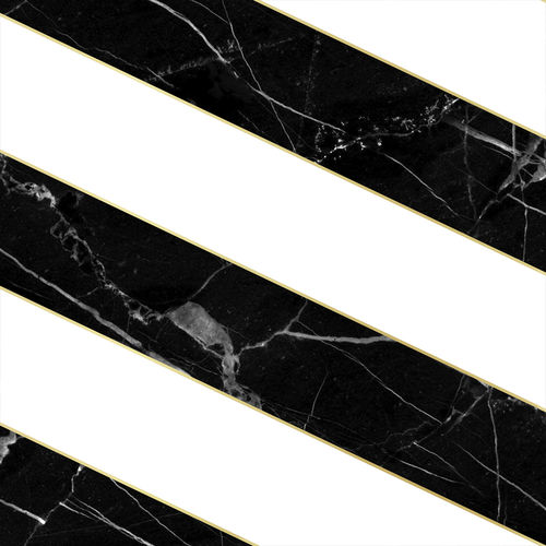Moderne Tapete - DIAGONAL MARBLE - BLACK &amp; WHITE - Mineheart - Vlies / Streifenmuster / Marmoroptik