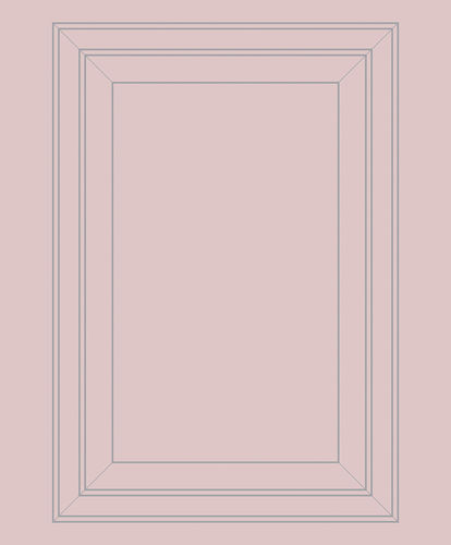 Moderne Tapete - PINK &amp; GREY PANEL OUTLINE - Mineheart - Vlies / mit geometrischen Motiven / Holzoptik