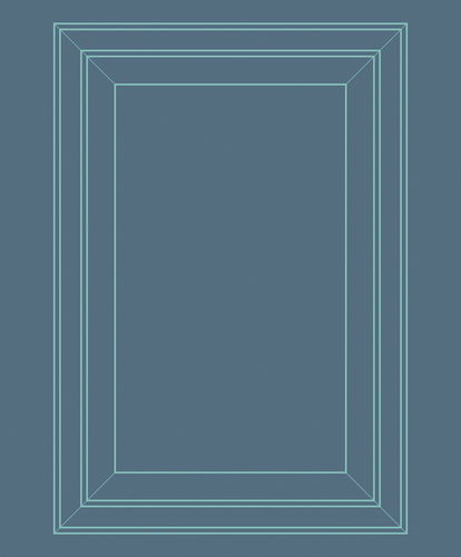 Moderne Tapete - PETROLEUM &amp; AQUAMARINE PANEL OUTLINE - Mineheart - Vlies / mit geometrischen Motiven / Holzoptik