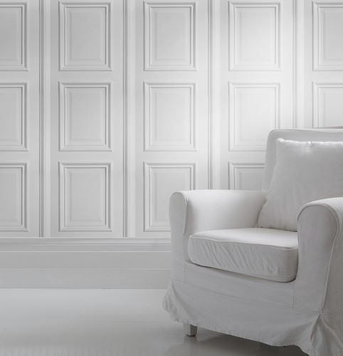 Klassische Tapete - PANELLING - Mineheart - Stoff / Vinyl / monochrom