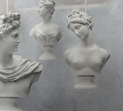 Hängelampe - STATUE: GODDESS/HERO/MUSE - Mineheart - Marmor / klassisch / mit Kabel