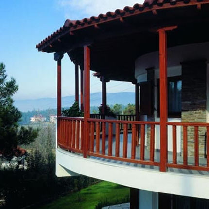 Holzbalustrade - EXTERNAL - interSCALA - für Außenbereich / für Balkon / für Terrasse
