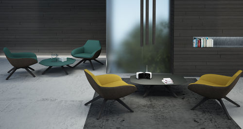 Moderner Couchtisch - X-TABLE - ALMA DESIGN S.R.L. - Esche / achteckig / für Privatgebrauch