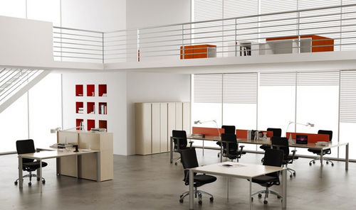 Schreibtisch für Open Space - ONLINE 3 - MASCAGNI - modern / Aluminium / für Gewerbegebrauch