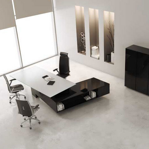 Chefschreibtisch - MAST - MASCAGNI - modern / Stahl / Laminat