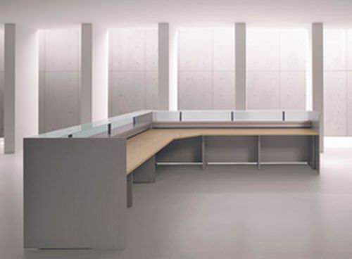 Holz-Empfangstheke - RECEPTION - MASCAGNI - Glas