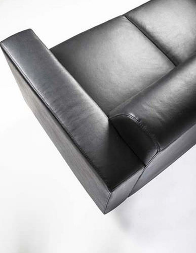 Modernes Sofa - A300 - MASCAGNI - Leder / schwarz / Contract